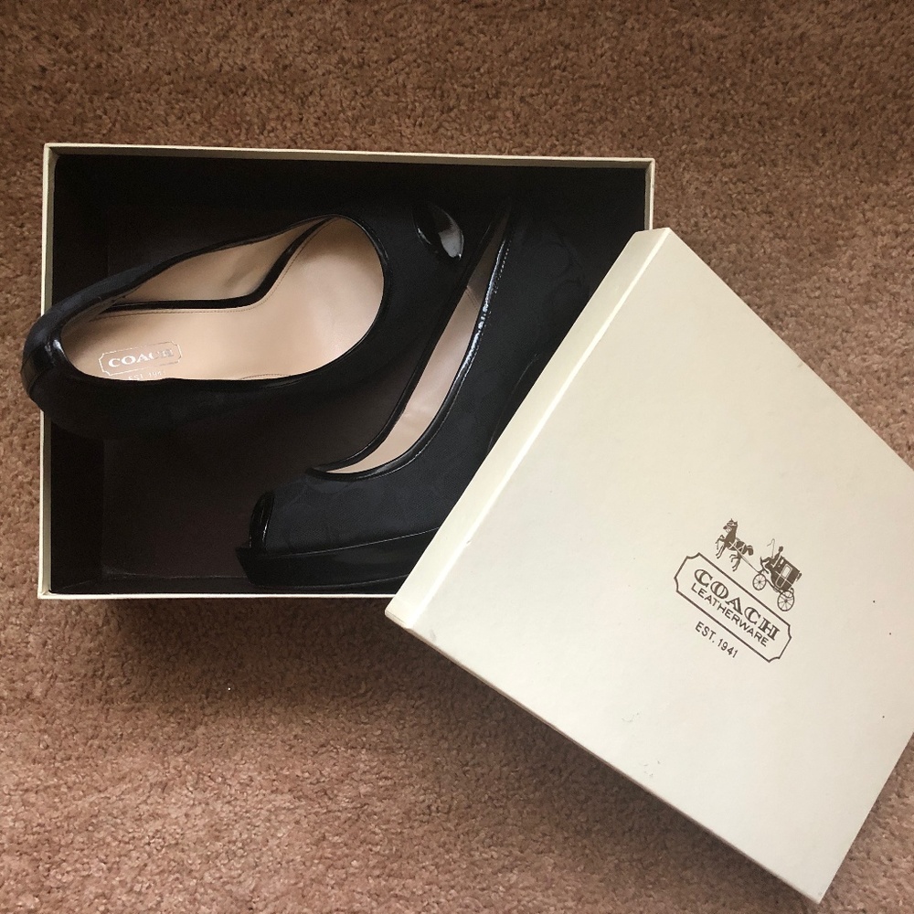 Coach Peep-Toe Platform Heel